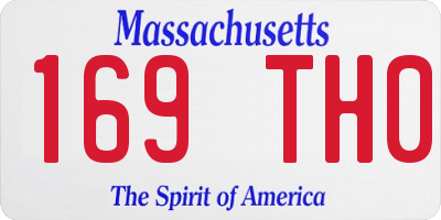 MA license plate 169TH0