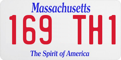 MA license plate 169TH1
