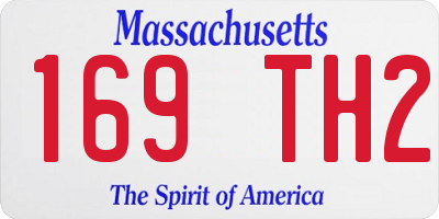 MA license plate 169TH2