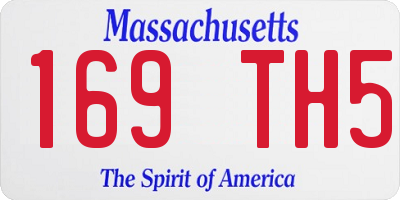 MA license plate 169TH5