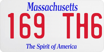 MA license plate 169TH6