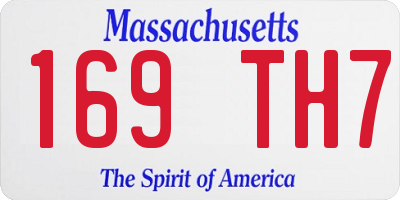 MA license plate 169TH7