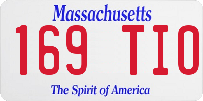 MA license plate 169TI0