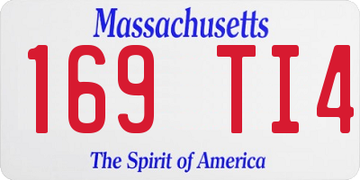 MA license plate 169TI4