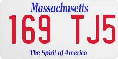 MA license plate 169TJ5