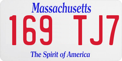MA license plate 169TJ7