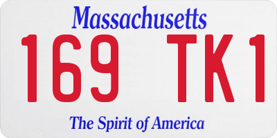 MA license plate 169TK1
