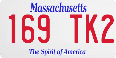 MA license plate 169TK2