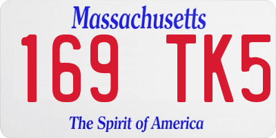 MA license plate 169TK5
