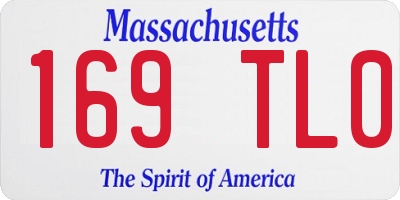 MA license plate 169TL0
