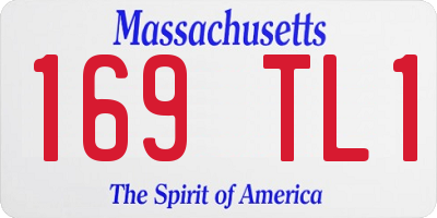 MA license plate 169TL1