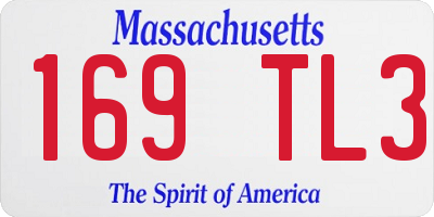 MA license plate 169TL3