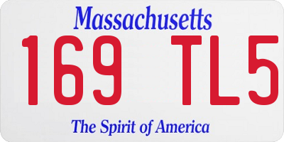 MA license plate 169TL5