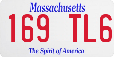 MA license plate 169TL6