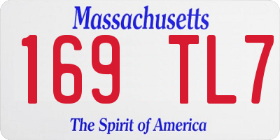 MA license plate 169TL7