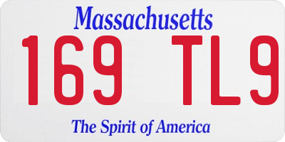 MA license plate 169TL9
