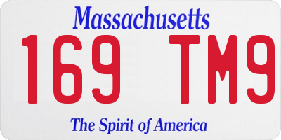 MA license plate 169TM9
