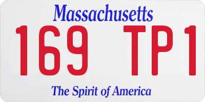 MA license plate 169TP1