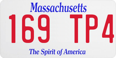 MA license plate 169TP4