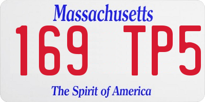MA license plate 169TP5