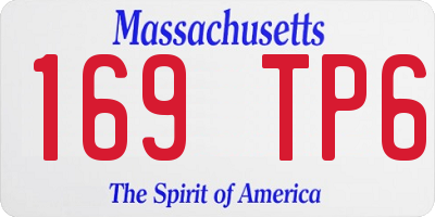 MA license plate 169TP6