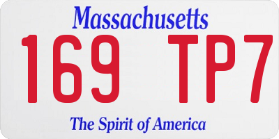 MA license plate 169TP7