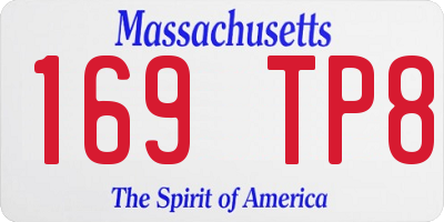 MA license plate 169TP8