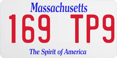 MA license plate 169TP9