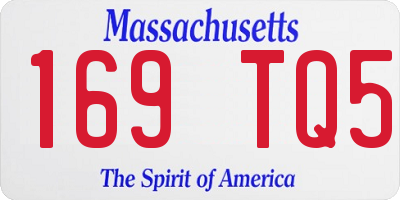 MA license plate 169TQ5