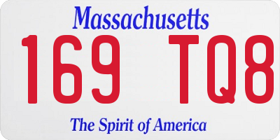 MA license plate 169TQ8