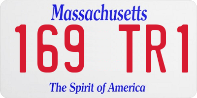 MA license plate 169TR1