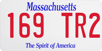 MA license plate 169TR2