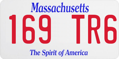 MA license plate 169TR6