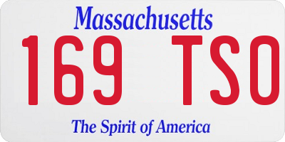 MA license plate 169TS0