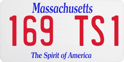 MA license plate 169TS1