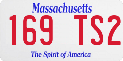 MA license plate 169TS2