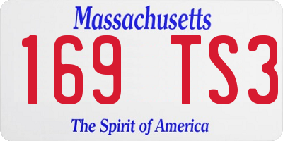 MA license plate 169TS3