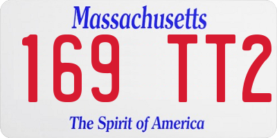 MA license plate 169TT2