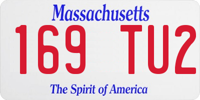MA license plate 169TU2