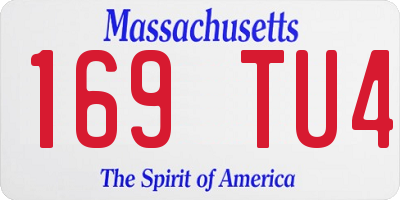 MA license plate 169TU4