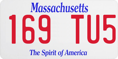 MA license plate 169TU5