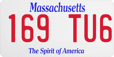 MA license plate 169TU6