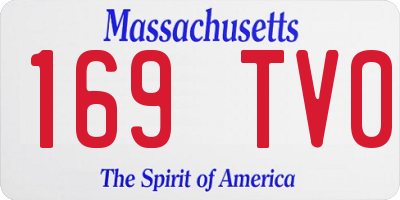 MA license plate 169TV0