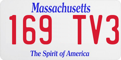 MA license plate 169TV3