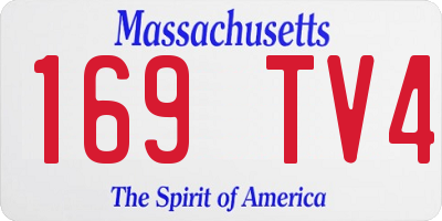 MA license plate 169TV4