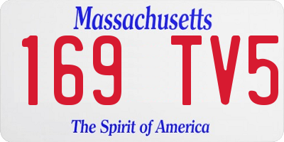 MA license plate 169TV5