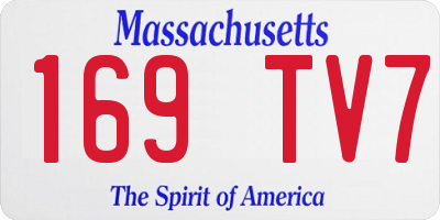 MA license plate 169TV7