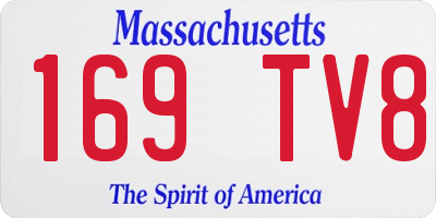 MA license plate 169TV8