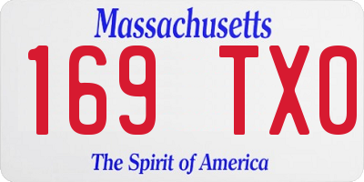 MA license plate 169TX0