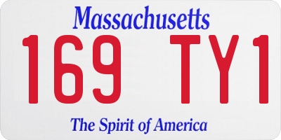 MA license plate 169TY1